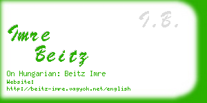 imre beitz business card